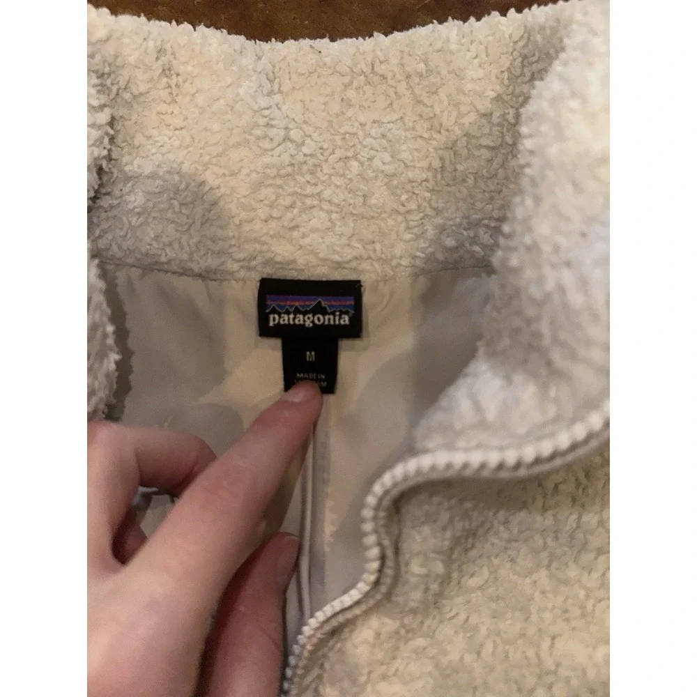 Patagonia Jacket White Women's Medium Los Gatos Full Zip Outdoor Hiking - Picture 4 of 7